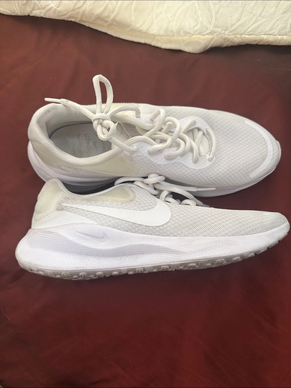 Nike Women’s All-White Mesh Running Shoes